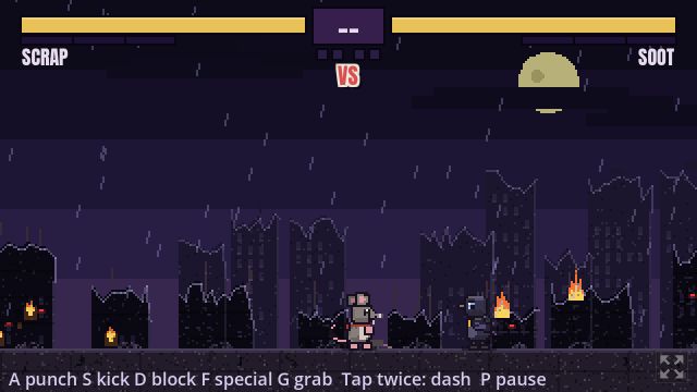 Animal Combat training scene with Scrap and Soot after a brief desktop movement check