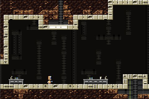 Actual Biolab Disaster opening laboratory scene with the player character on the starting floor after movement and jump